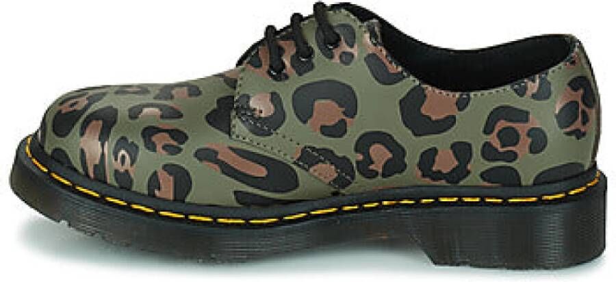 Dr. Martens Luipaardprint Enkellaarzen voor vrouwen Green Dames