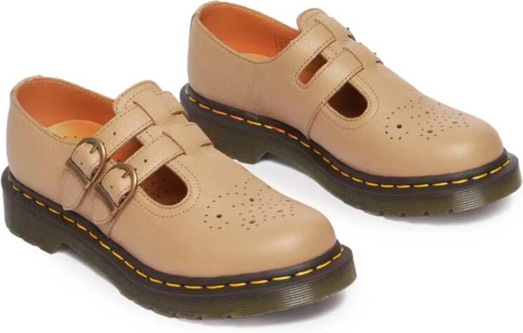 Dr. Martens Mary Jane Leren Schoenen Lente Zomer Collectie Beige Dames