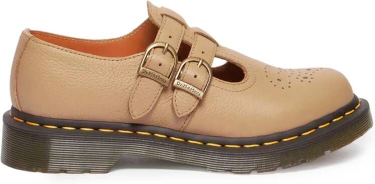 Dr. Martens Mary Jane Leren Schoenen Lente Zomer Collectie Beige Dames