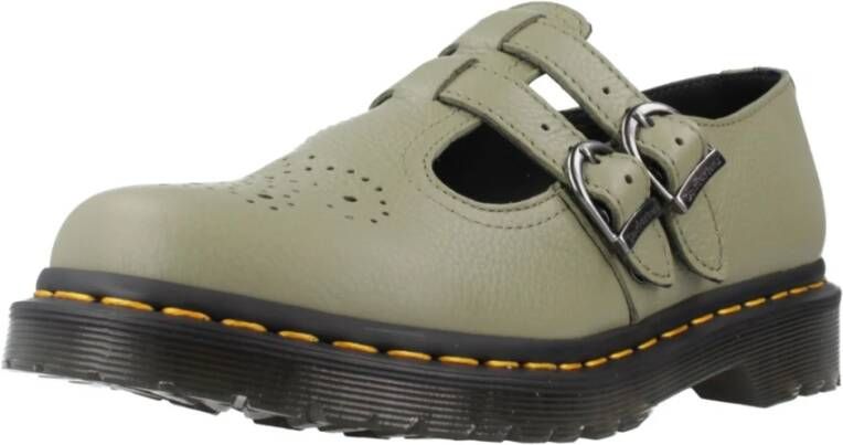 Dr. Martens Mary Jane Platte Schoenen Green Dames