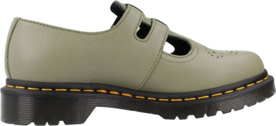 Dr. Martens Mary Jane Platte Schoenen Green Dames