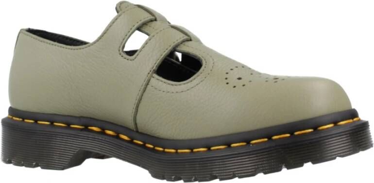 Dr. Martens Mary Jane Platte Schoenen Green Dames