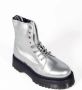 Dr. Martens Metallic Leren Plateau Laarzen Gray Dames - Thumbnail 2