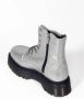 Dr. Martens Metallic Leren Plateau Laarzen Gray Dames - Thumbnail 4