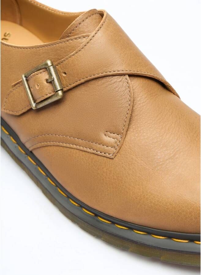 Dr. Martens Monk Buckle Leren Schoenen Beige Heren