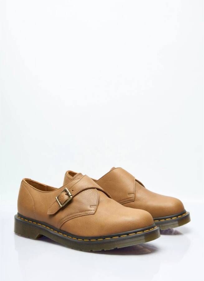 Dr. Martens Monk Buckle Leren Schoenen Beige Heren