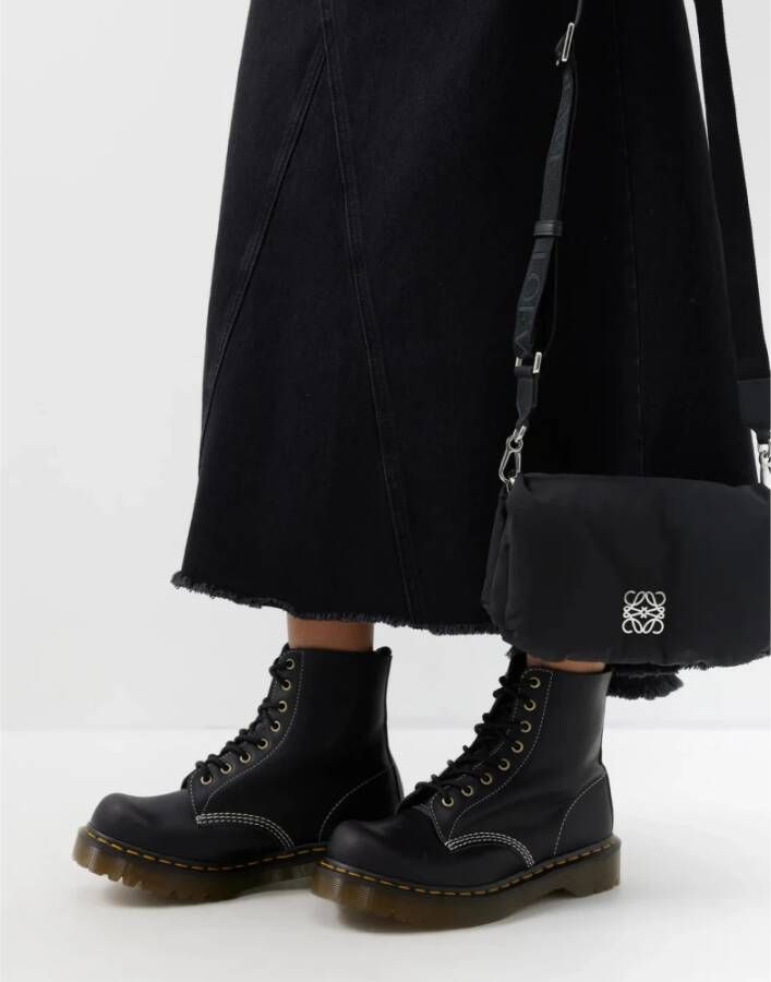 Dr. Martens Pascal Gevechtslaarzen Houtskool Grijs Black Dames