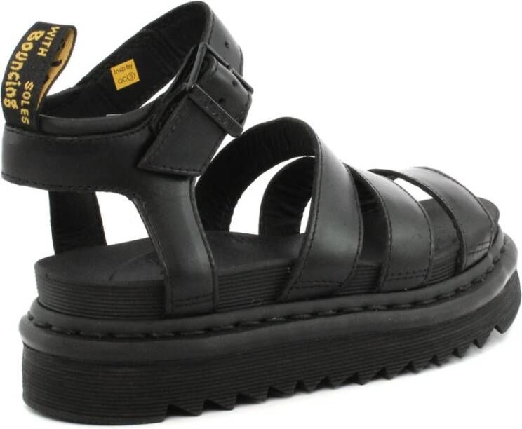 Dr. Martens Zwarte Leren Sandalen met Verstelbare Enkelband Black Dames - Foto 3