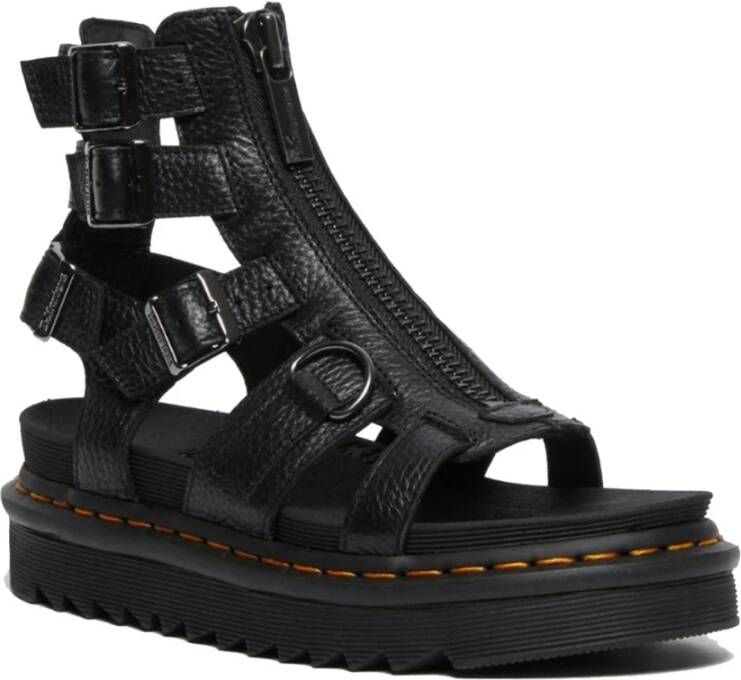 Dr. Martens Rebellieuze Gladiator Leren Sandaal Black Dames