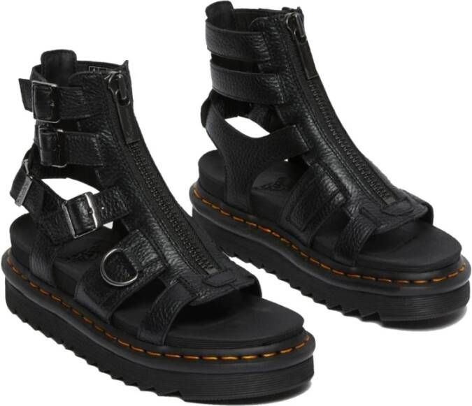 Dr. Martens Rebellieuze Gladiator Leren Sandaal Black Dames