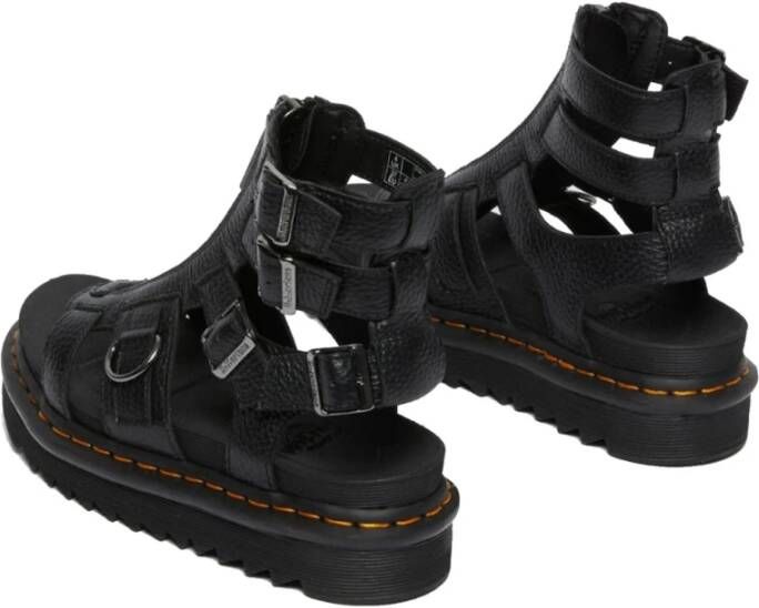 Dr. Martens Rebellieuze Gladiator Leren Sandaal Black Dames