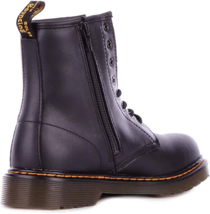 Dr. Martens Ritssluiting leren laarzen met logo Black Unisex