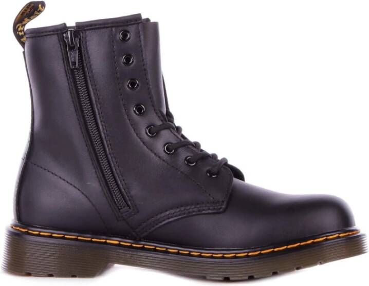 Dr. Martens Ritssluiting leren laarzen met logo Black Unisex