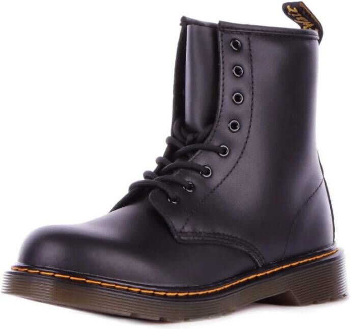 Dr. Martens Ritssluiting leren laarzen met logo Black Unisex