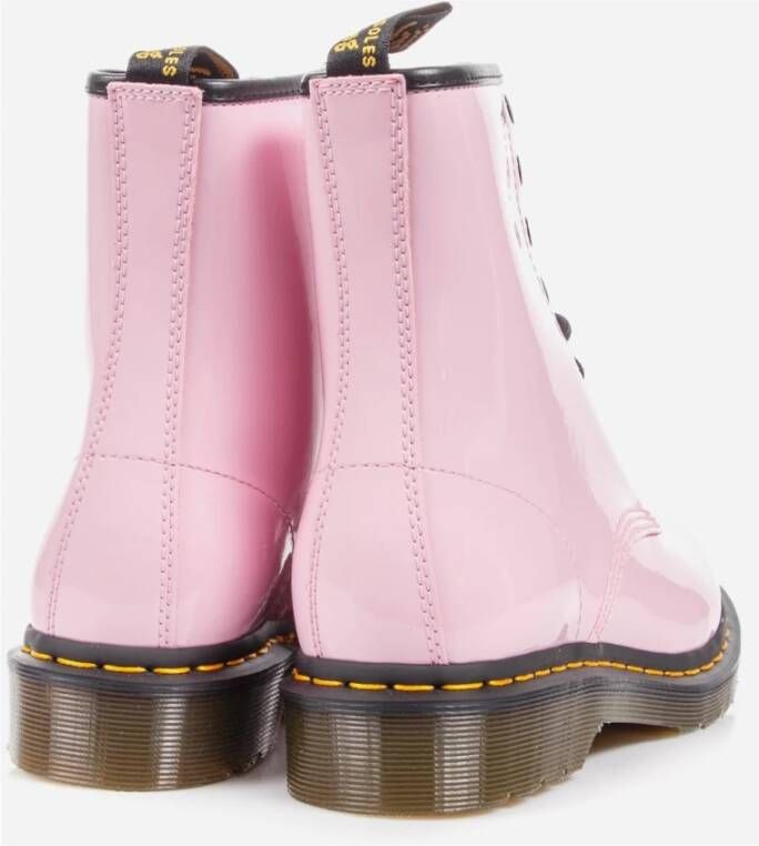 Dr. Martens Roze Leren Veterschoenen Pink Dames