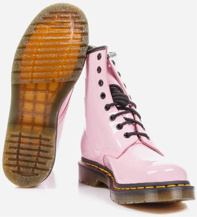 Dr. Martens Roze Leren Veterschoenen Pink Dames