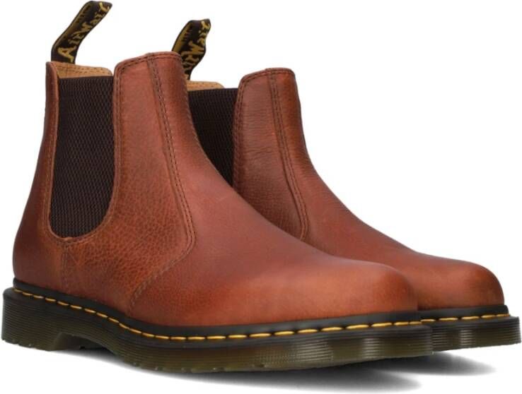 Dr. Martens Stijlvolle Nubuck Boots met Elastische Panelen Brown Heren