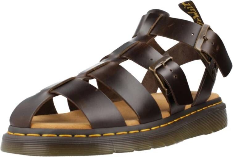 Dr. Martens Stijlvolle platte sandalen voor vrouwen Brown Heren