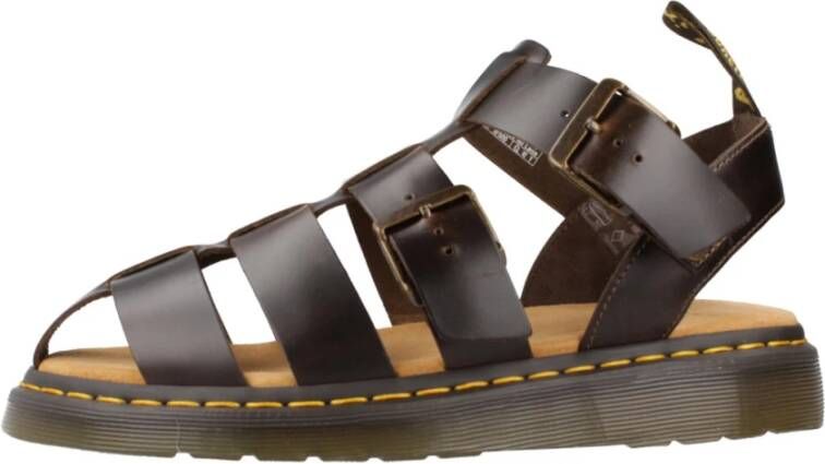 Dr. Martens Stijlvolle platte sandalen voor vrouwen Brown Heren