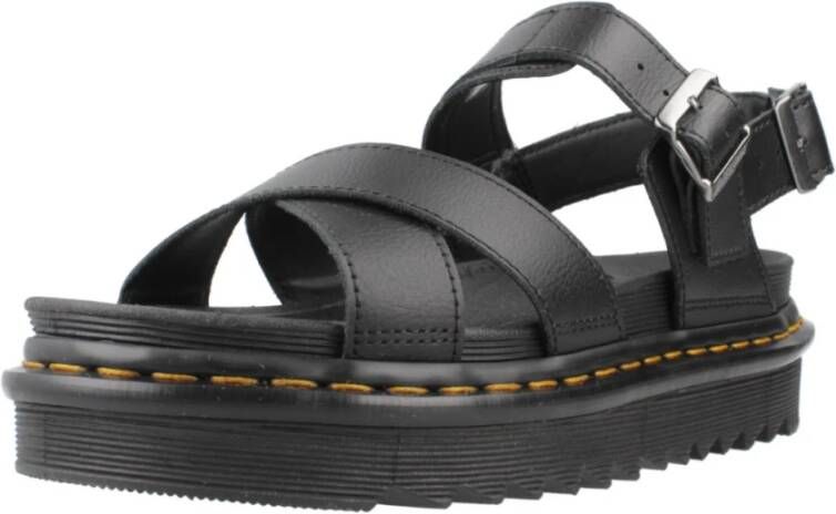 Dr. Martens Stijlvolle Platte Sandalen Voss II Black Dames