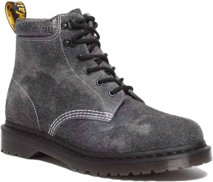 Dr. Martens Stonewashed Suede Veterschoenen Gray Heren