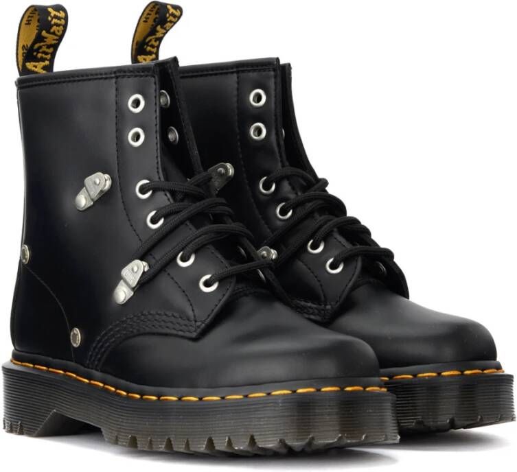 Dr. Martens Stud Smooth Zwart Leren Enkellaarzen Black Dames