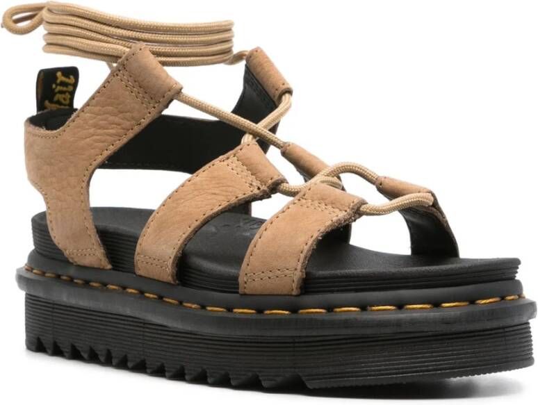 Dr. Martens Tan Nubuck Multi-Way Strap Sandalen Brown Dames