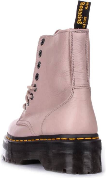 Dr. Martens Unisex Leren Laarzen met Rits Beige Dames