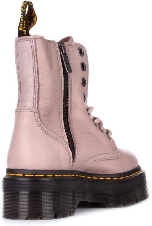 Dr. Martens Unisex Leren Laarzen met Rits Beige Dames