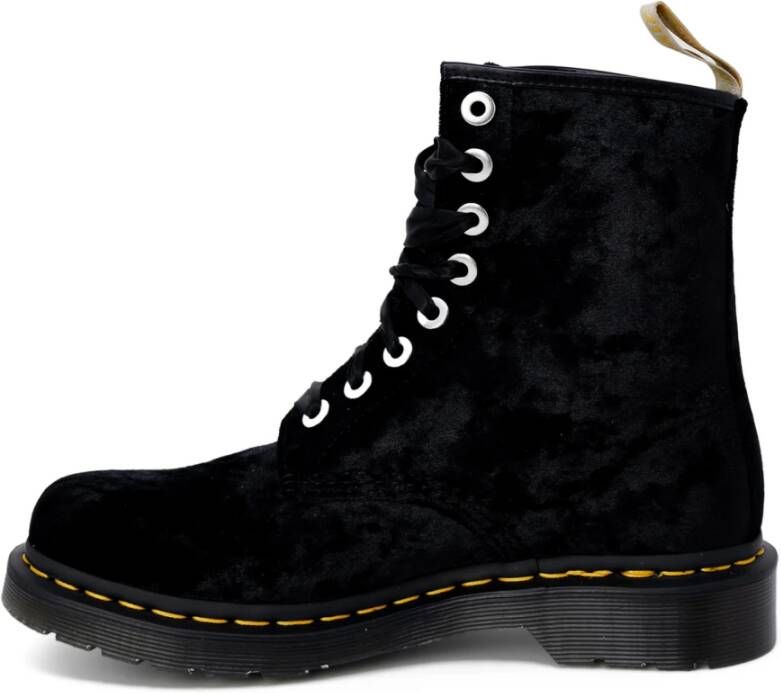 Dr. Martens Verpletterd Fluweel Vegan Enkellaarzen Black Dames