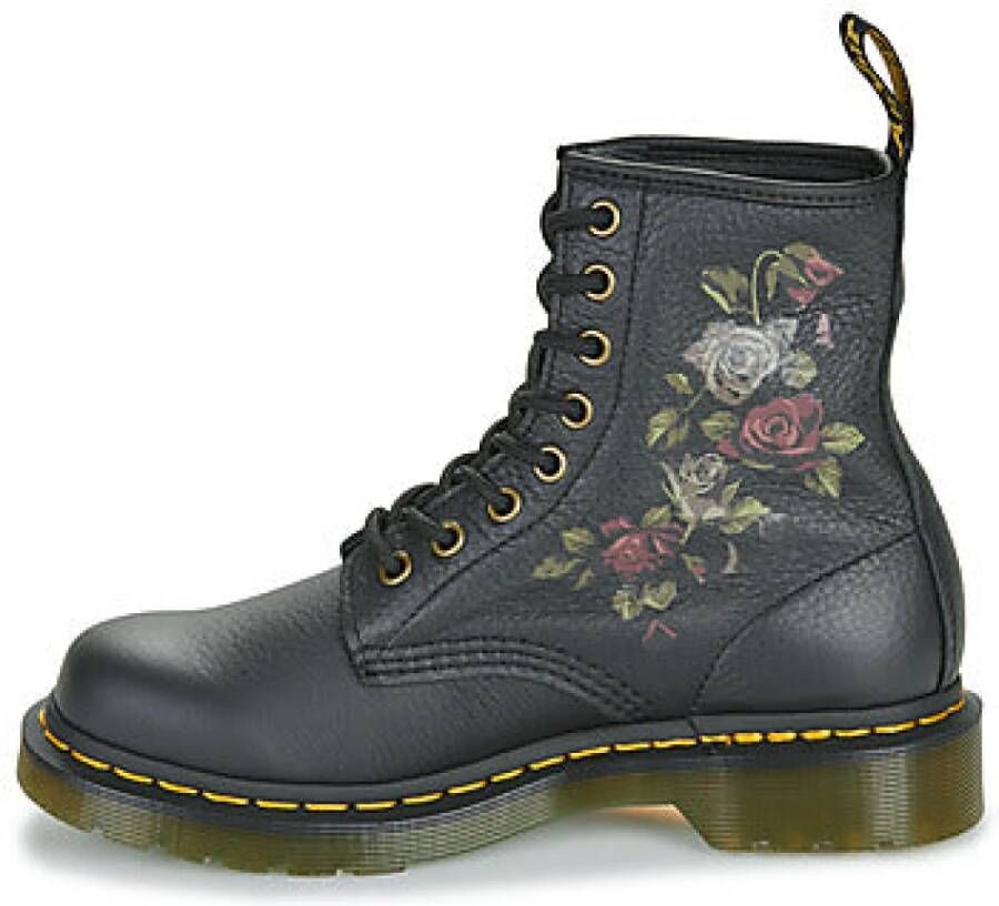 Dr. Martens Vervallen Rozen Klassieke Zwarte Laarzen Black Dames