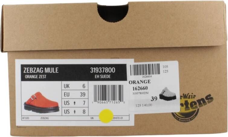 Dr. Martens Zebzab Mule Schoenen Orange Dames