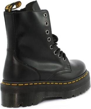 Dr. Martens Zwart Gepolijst Leren Enkellaarsje Black Heren