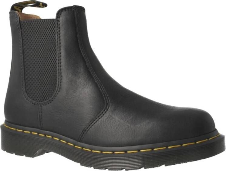 Dr. Martens Zwarte Chelsea-laars met Ambassador-leer Black Heren