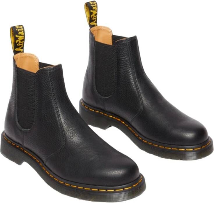 Dr. Martens Zwarte Chelsea-laarzen voor stijlvolle uitjes Black Heren