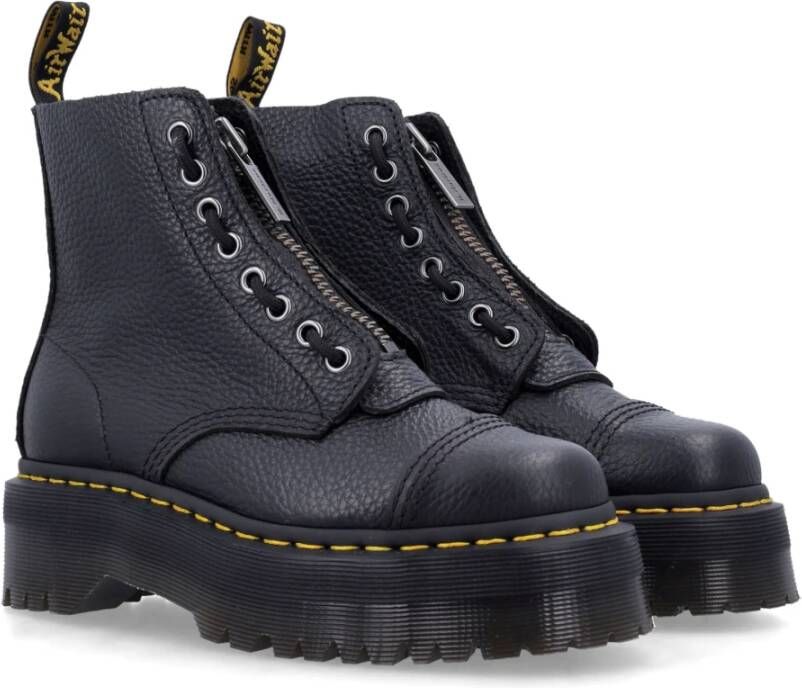 Dr. Martens Zwarte Gesloten Plateau Laarzen Aw24 Black Dames