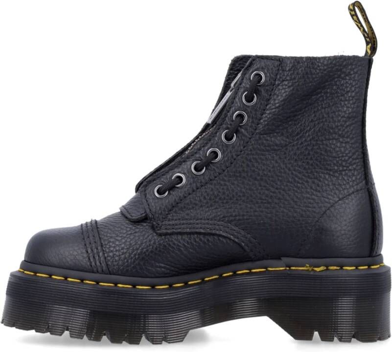 Dr. Martens Zwarte Gesloten Plateau Laarzen Aw24 Black Dames