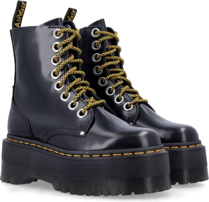 Dr. Martens Zwarte Gesloten Plateauboots Black Dames