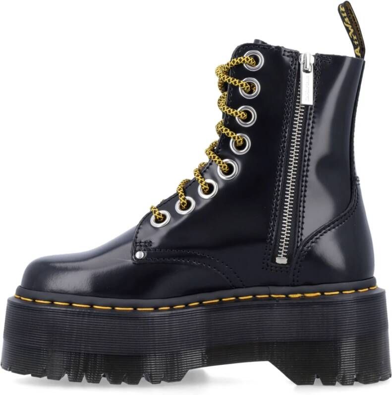 Dr. Martens Zwarte Gesloten Plateauboots Black Dames