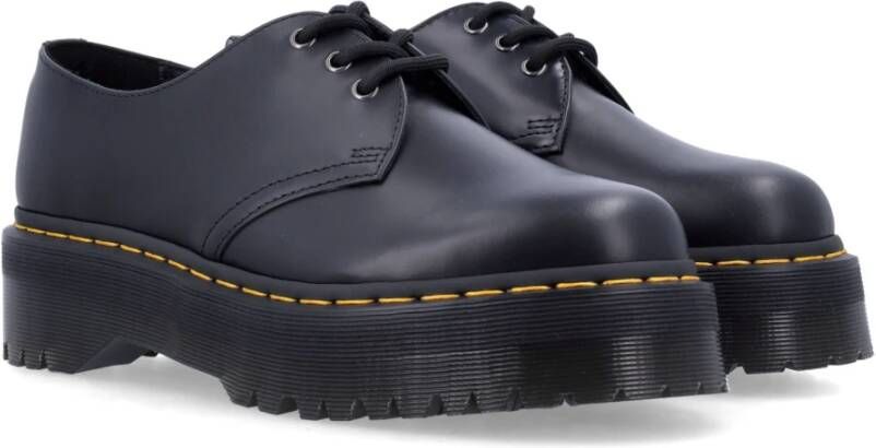 Dr. Martens Zwarte Gesloten Schoenen 1461 Quad Stijl Black Heren