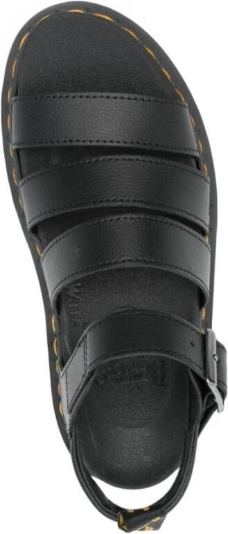 Dr. Martens Zwarte Gesp Sandalen Plateauzool Black Dames