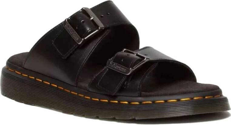 Dr. Martens Zwarte Leren Aniline Pantoffels Black Heren