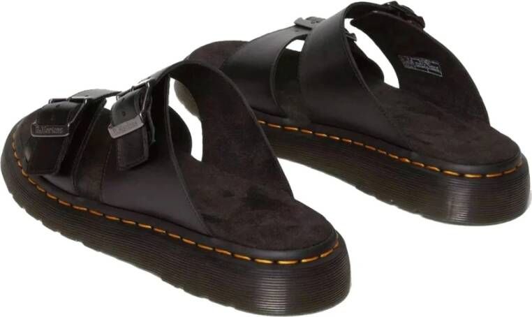 Dr. Martens Zwarte Leren Aniline Pantoffels Black Heren