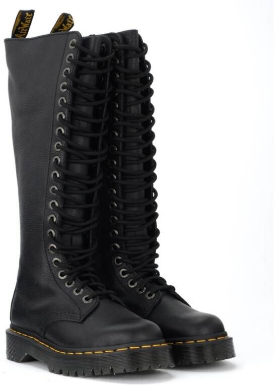 Dr. Martens Zwarte leren Bex 1B60 laarzen Black Dames