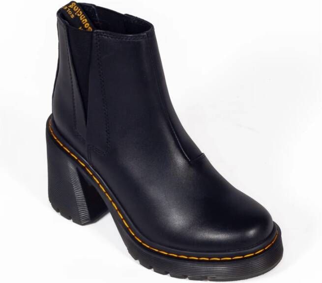 Dr. Martens Zwarte leren hoge chelsea laarzen Black Dames