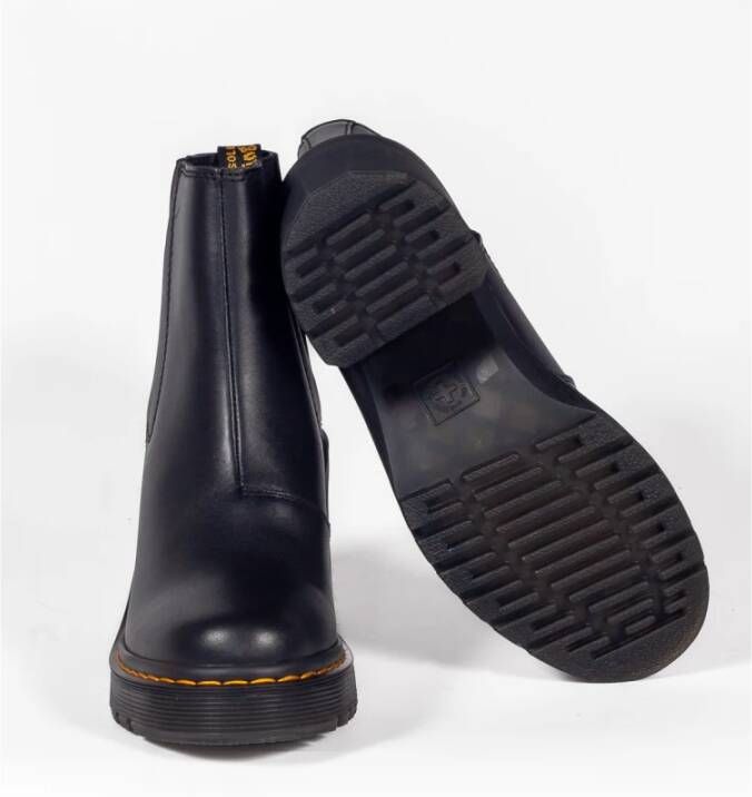 Dr. Martens Zwarte leren hoge chelsea laarzen Black Dames