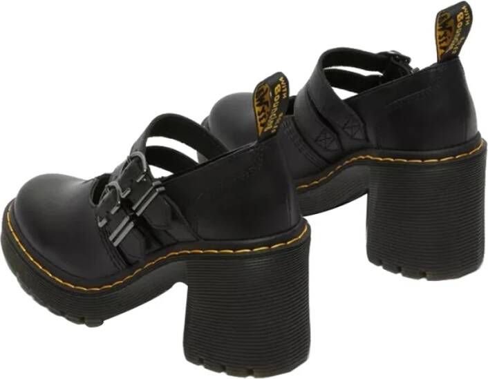 Dr. Martens Zwarte leren instap sandalen Black Dames