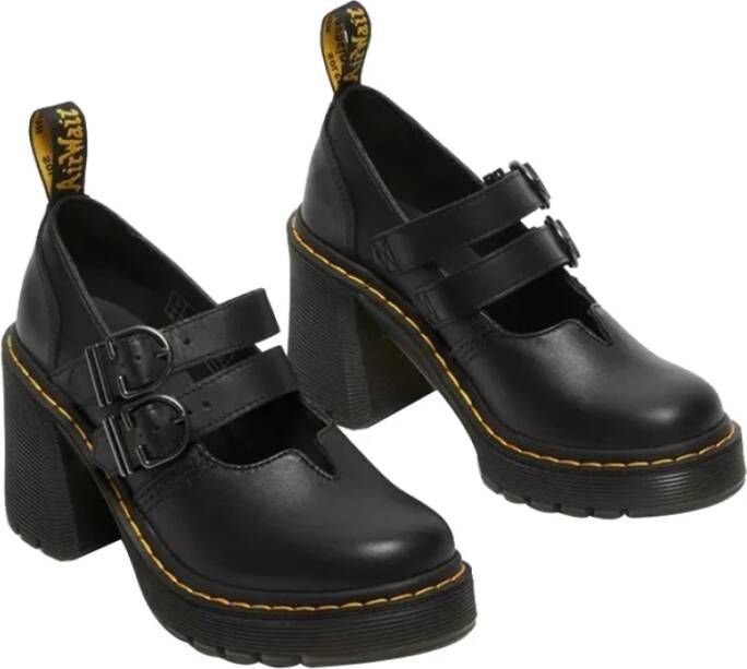 Dr. Martens Zwarte leren instap sandalen Black Dames