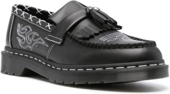 Dr. Martens Zwarte leren instappers Black Dames