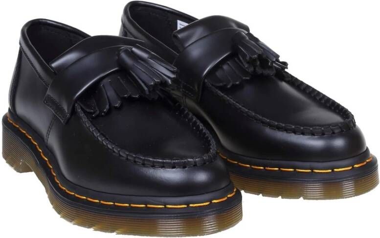 Dr. Martens Zwarte leren loafers met kwastdetail Black Dames